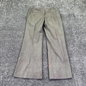 Studio Y Pants Womens 3/4 Gray Beige Dress Flare Twill Stretch Casual Work